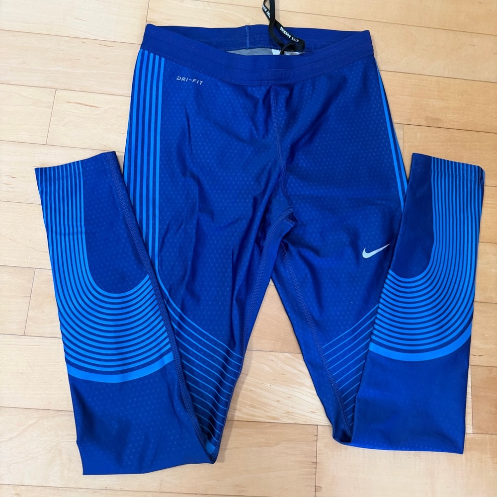 Nike Blue Dri-FIT Running Performance Leggings